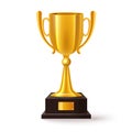 Isolated realistic cup for award ceremony Royalty Free Stock Photo