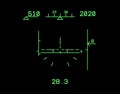 Isolated realistic HUD navigation interface of modern combat supersonic aircraft Su-27, Su-33, Mig-29 & J-11A