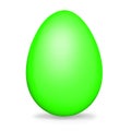 Isolated realistic illustration of a green egg, on white background, perfect for Easter cards Royalty Free Stock Photo