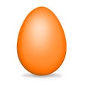 Isolated realistic illustration of an orange egg, on white background, perfect for Easter cards