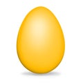 Isolated realistic illustration of a yellow egg, on white background, perfect for Easter cards