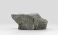 Isolated realistic rock  in white background, 3d Rendering Royalty Free Stock Photo