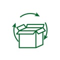 Isolated recycle sign around box vector design Royalty Free Stock Photo