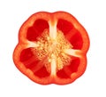 Isolated red bell pepper on white background Royalty Free Stock Photo