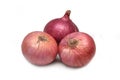 Isolated Red and Big onions in a white background