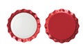 Isolated red bottle cap on white background. 3d render Royalty Free Stock Photo