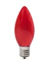 Isolated Red Christmas Light bulb