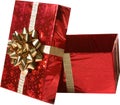 Isolated red Christmas Present Royalty Free Stock Photo