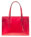 Isolated Red Designer Handbag