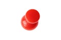 Isolated red drawing pin top view Royalty Free Stock Photo