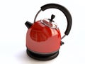Isolated Red Electrical Kettle Royalty Free Stock Photo
