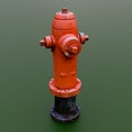 Isolated Red Fire Hydrant 3D Render illustration Royalty Free Stock Photo