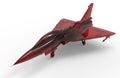 Isolated red glass jet fighter Royalty Free Stock Photo