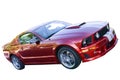 Isolated Red Mustang Royalty Free Stock Photo