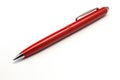 isolated red pen on white background with copy space