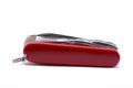 Isolated red pocket knife Royalty Free Stock Photo