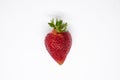 An Isolated Red Strawberry on white background