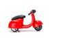 Isolated Red toy scooter on a white background Royalty Free Stock Photo