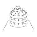 Isolated red velvet cake Gourmet dessert Sweet food Vector