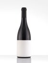 Isolated Red Wine Bottle in a White Background, White Label Royalty Free Stock Photo