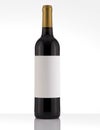 Isolated Red Wine Bottle in a White Background, White Label Royalty Free Stock Photo