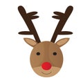 Isolated reindeer head icon