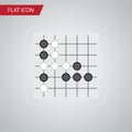 Isolated Renju Flat Icon. Gomoku Vector Element Can Be Used For Renju, Gomoku, Alphago Design Concept. Royalty Free Stock Photo