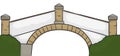 Isolated representation of the Colombian Bridge of Boyaca, Vector illustration