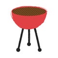 Isolated retro barbecue grill icon