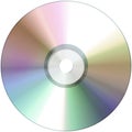 Isolated retro compact disc (CDs), digital video discs (DVD) or CD-ROM Royalty Free Stock Photo