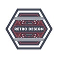 Isolated retro design branding element Royalty Free Stock Photo