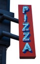 Isolated Retro Neon Pizza Sign