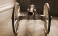 Retro cannon - view from the front Royalty Free Stock Photo