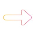 Isolated right arrow gradient style icon vector design Royalty Free Stock Photo