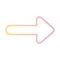 Isolated right arrow gradient style icon vector design