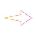 Isolated right arrow gradient style icon vector design Royalty Free Stock Photo