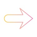 Isolated right arrow gradient style icon vector design Royalty Free Stock Photo