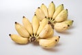 Isolated ripe cultivated banana on white background