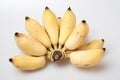 Isolated ripe cultivated banana on white background