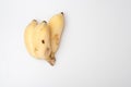 Isolated ripe cultivated banana on white background