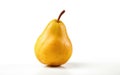 Isolated Ripe Pear on a White Background -Generative Ai