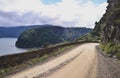 Isolated road through national park