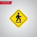 Isolated Road Sign Flat Icon. Direction Pointer Vector Element Can Be Used For Direction, Pointer, Board Design Concept.