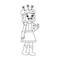 Isolated robot draw costume vector illustration