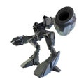 Isolated robot warrior angle view