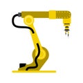 Isolated robotic arm icon