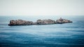 Isolated rocks in the Adriatic Sea near Dubrovnik Royalty Free Stock Photo