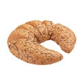 Isolated rogal oat crescent shape yeast roll Royalty Free Stock Photo