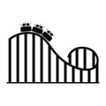 Isolated rollercoaster amusement park icon Vector