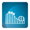 Isolated rollercoaster amusement park icon Vector